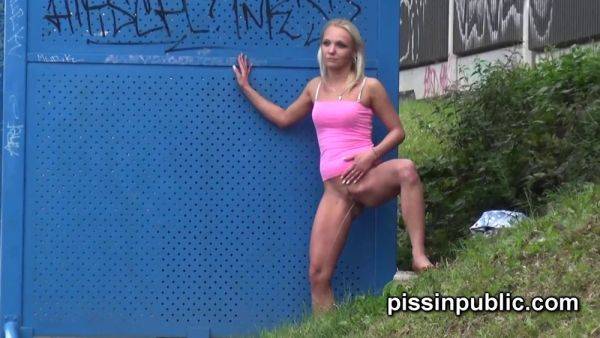 Watch these horny barbies risk their lives for WC in public and pee in the city center - sexu.com on pornsfind.com