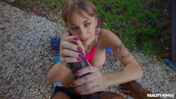 Enjoy watching this HD video titled : Angel Youngs pleasures horny black stud on the couch