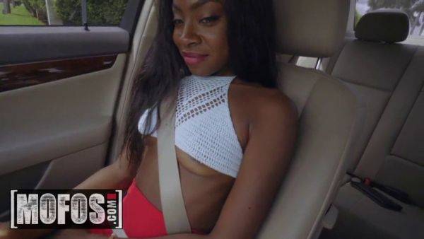 Anne Amari's driving test turns into a wild fuck fest with her huge ebony boobs bouncing - sexu.com on pornsfind.com