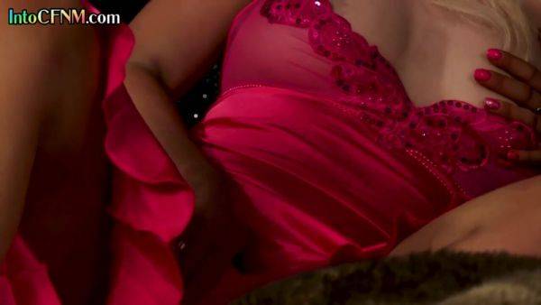 Watch this uncut movie titled : CFNM voyeur babe watches couple fucking while rubbing twat