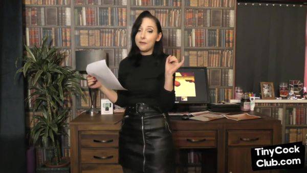 View this HD scene named : SPH solo babe in leather humiliates small cocks in dirtytalk