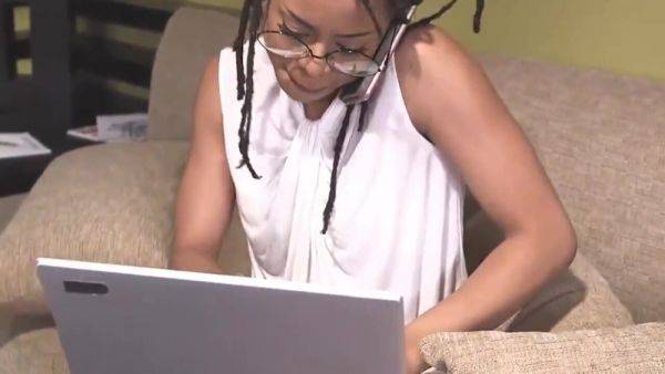 Play this complete scene called : hot ebony queen with locks get rocked and cock