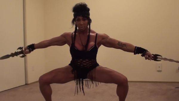 Watch complete clip called : Marital Arts Female Bodybuilder Could Slice And Dice You, Kick Your Ass!