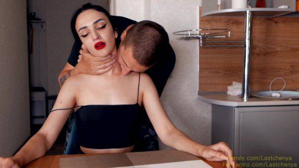 Watch this HD movie called : Kissing Her Neck Distracted The Pretty Wife From Important Business