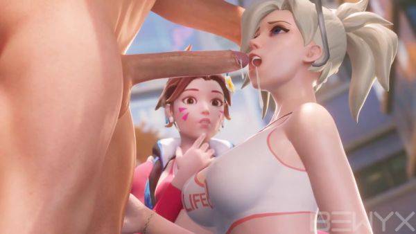 Dva takes over the experience of sucking dick from a skillful Mercy - anysex.com on pornsfind.com