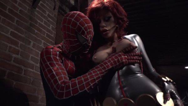 Aroused redhead feels Spiderman's endless dick tearing her pussy apart - hellporno.com on pornsfind.com