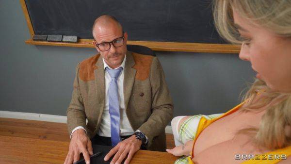 Stream the uncut video of : Cocky teacher Scott Nails bangs his busty student