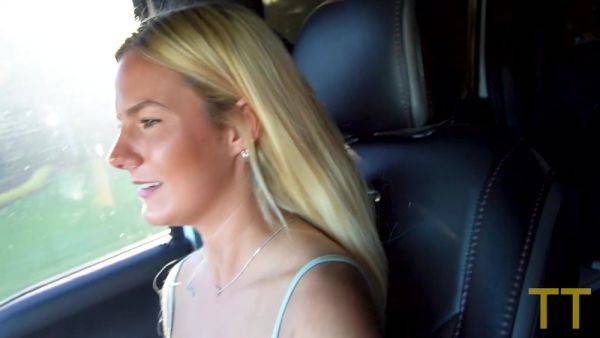 Sexy 20 Year Old Blonde Cheats On Her Boyfriend In Parking Lot With Lacy Tate - hclips.com - Usa on pornsfind.com