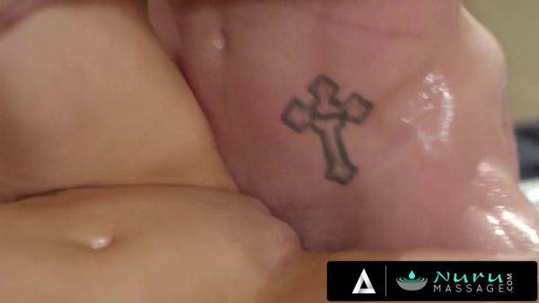 Stream this uncensored clip : NURU MASSAGE - Cute Blonde Elsa Jean Gives Her Best Friend A Steamy NURU Massage