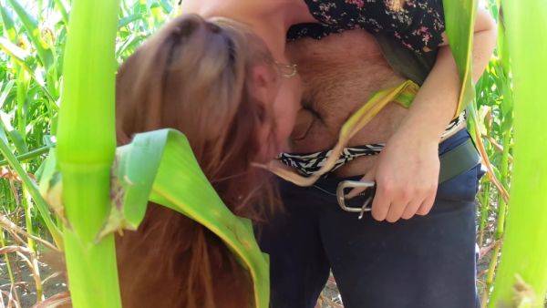 Enjoy watching the uncensored clip titled : First Time Trying Standing 69 In A Cornfield And She Cums And Squirts Hard