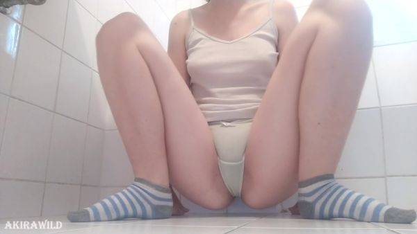 Watch uncensored scene named : She Does Squats - Cant Hold Her Pee !!