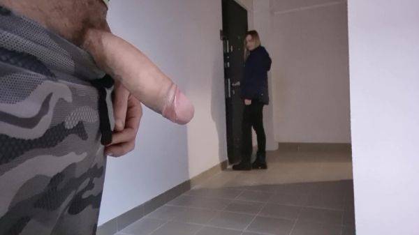 A Man Showed A Dick To His New Beautiful Neighbor, He Jerks Off A Dick In Front Of Her, She Is Excited In Shock And Wants To Touch His Big Dick And Masturbate Him 5 Min - hclips.com - France on pornsfind.com