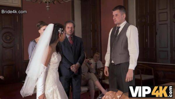 View uncut scene called : VIP4K. Couple starts fucking in front of the guests after wedding ceremony