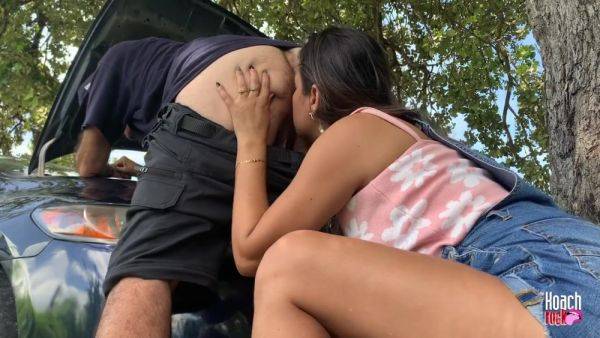 Enjoy watching this HD scene : Smelling And Licking The Mechanics Ass (i Love It) To Pay For The Car Repair On The Street