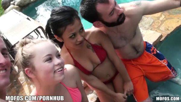 Madison Chandler's bikini-clad friends get frisky in a steamy threesome - sexu.com on pornsfind.com