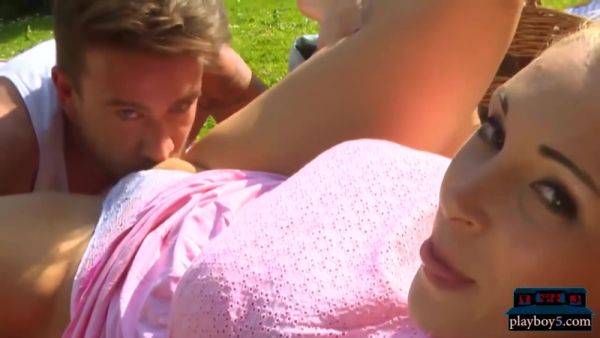 Play this uncensored video titled : Outdoor Fooling Around And Fucking With Real Amateur Co