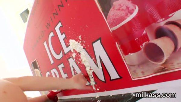 Enjoy watching the uncensored movie : Naughty Lesbians Fill Up Their Massive Asses With Milk