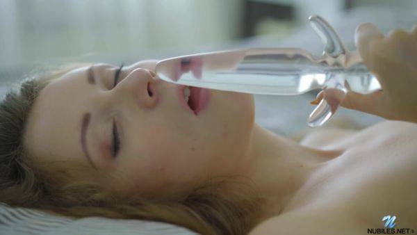 Play this full clip called : Tati(nancy) - Glass Dildo