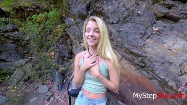 Stepdad takes his teen daughter out in the woods and gives her a cumshot - sexu.com on pornsfind.com