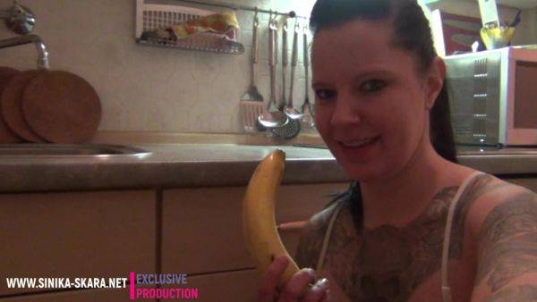 Amateur Bitch Spoils Herself With A Banana - hclips.com - Germany on pornsfind.com