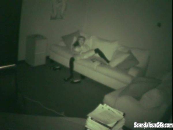 Stream the uncensored clip titled : Sexy solo teen in b and w caught masturbating