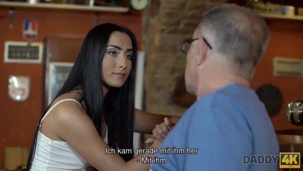 Play the uncensored movie : Naughty Daddy4K fucks his young teen son in the bar, and she loves it!