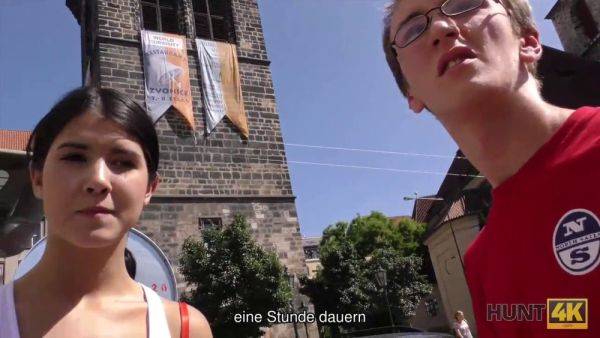 Watch the full clip of : Watch as teen cuckolds her boyfriend with a POV blowjob and cash in on the hunt!