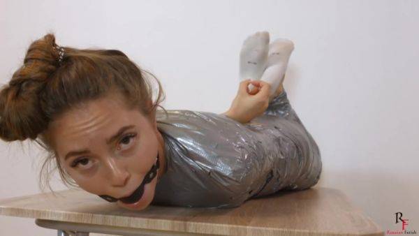 Enjoy watching the complete clip : Hot Russian Girl Mummified