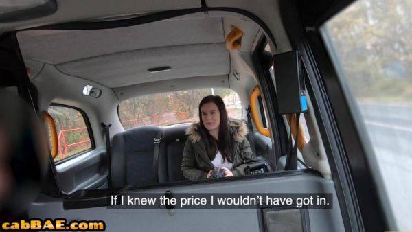 Watch full clip of : Greedy taxi babe fucked outdoor in cab by taxi driver