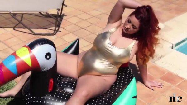 Enjoy watching uncut video named : Lucy Vixen - Redhead MILF with Generous Curves: A Solo Outing