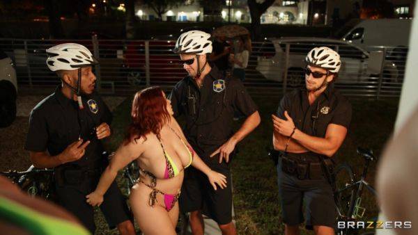 Cops share chubby MILF's wet holes in dirty gangbang - xbabe.com on pornsfind.com