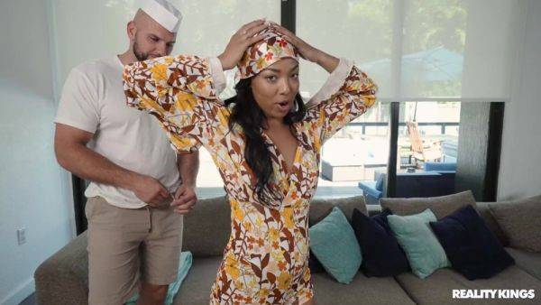 Stream full video titled : Steamy ebony beauty loves the outcome for putting such a big dick in her cunt