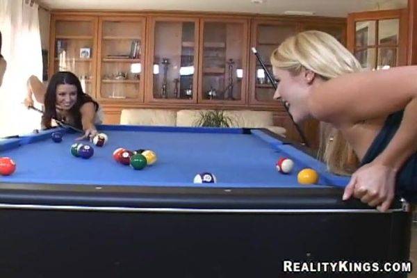 Billiard Boobies - Lesbian Threesome with Samantha Ryan - xhand.com on pornsfind.com