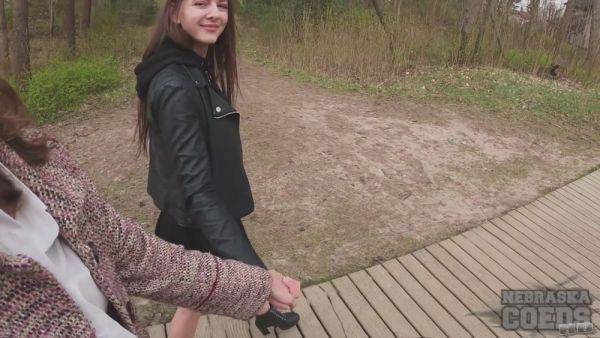 Watch the full scene : Lesbians Dating And Having Sex In A Parked Car After Naked Boobs And Pussy In Public