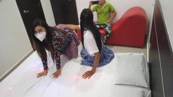 Watch HD video called : Students Appoint The Teacher To Give Them A Personalized Mathematics Class, They Seduce Him