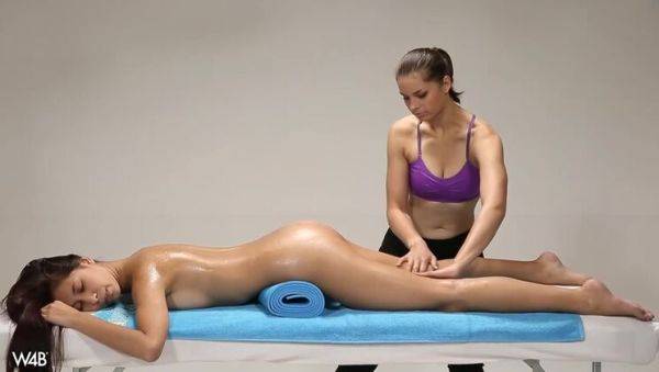 Enjoy watching uncensored scene titled : Paula Shy's Sensual Lesbian Massage