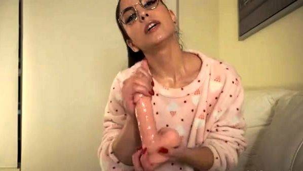 Stream this uncensored video of : Cute young amateur web cam girl masturbates with her toy