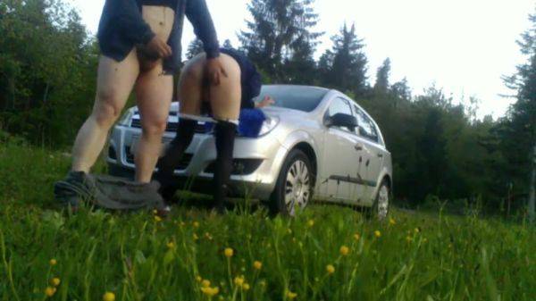 Watch this hardcore movie titled : Bends Me On The Hood Of The Car And Fucks Me Like A Pig Part 1