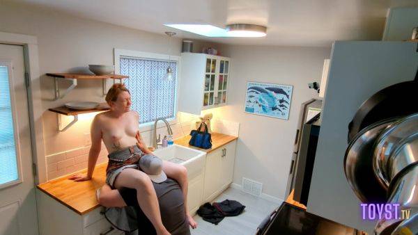 Enjoy watching this uncut movie of : Handyman Fixes Sink And Gets Rewarded With Sex In The Kitchen - Jess And James