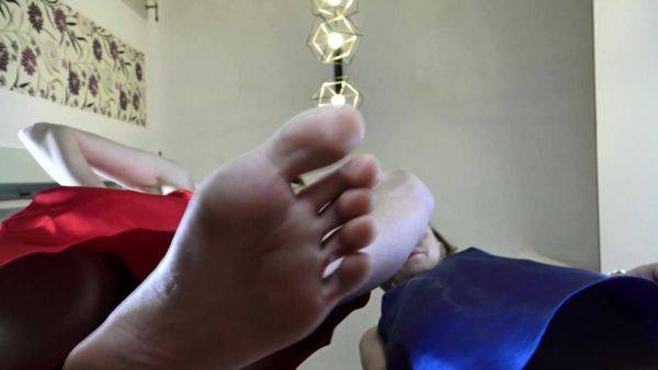 Watch this HD scene named : double blond teen spitting and stomping