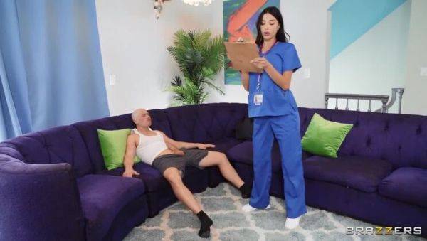 Play the uncut movie titled : Nurse Azul's House Visit: A Big-Titted MILF's Medical Attention
