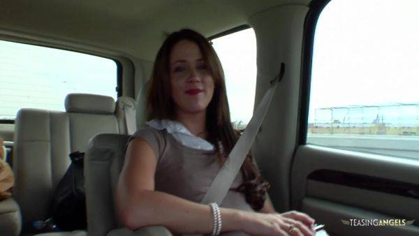 View uncensored clip titled : Once Her Booty Is Oiled The Brunette Lets The Big White Cock Stretch Her Insides