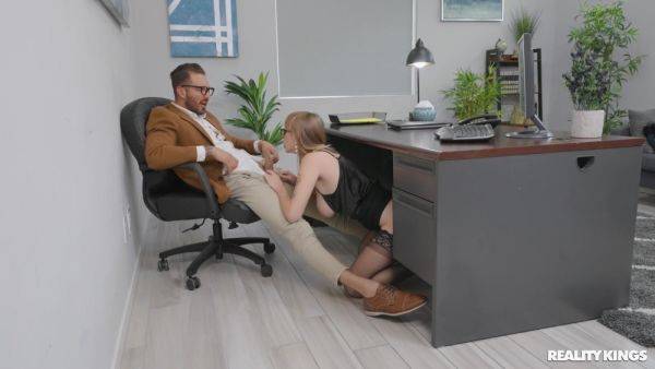 Nerdy secretary devours cock like a pro in addictive office kinks - xbabe.com on pornsfind.com