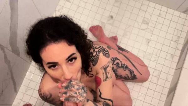 Kinky Arabelle Raphael Sucks And Blows Cock While On Shower - drtuber.com on pornsfind.com