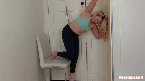 Watch this uncensored video : Hanging Wedgie Off A Door 5 Min