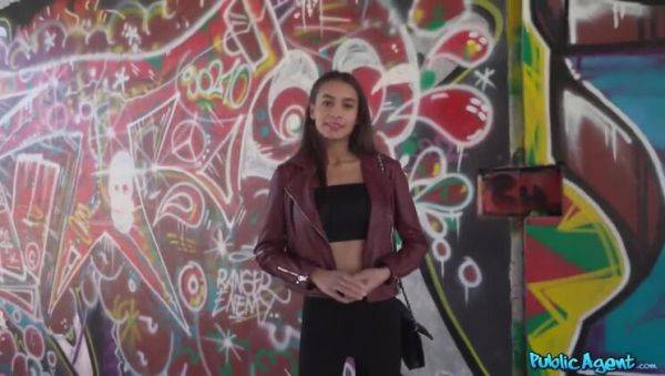 View the uncut clip called : Vanessa Alessia's Hot Brunette Body Rides Big Cock Outdoors