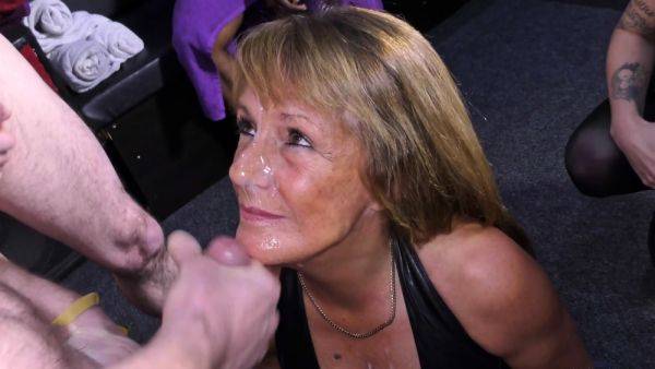Stream HD clip of : British mature wife lets guys cum on her face