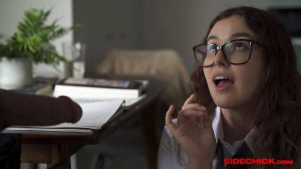 Leana Lovings and her study buddy study together and share a hard cock - sexu.com on pornsfind.com