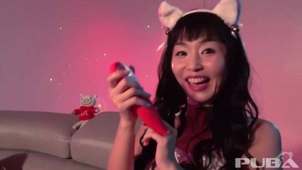Enjoy watching the complete scene of : Japanese Star Marica Hase Unboxes Sex Toy Treasures