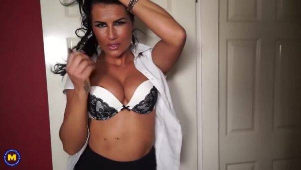 British MILF Katie K with Big Tits and Stockings - Solo Play - porntry.com - Britain on pornsfind.com